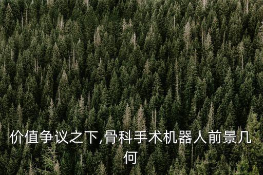價(jià)值爭(zhēng)議之下,骨科手術(shù)機(jī)器人前景幾何