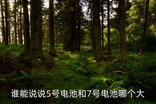 5號電池和7號電池哪個大，電池五號大些還是七號大些