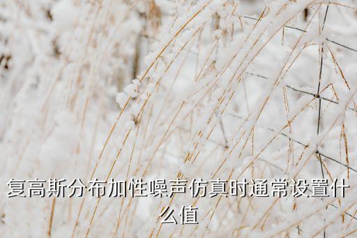 復(fù)高斯分布加性噪聲仿真時(shí)通常設(shè)置什么值