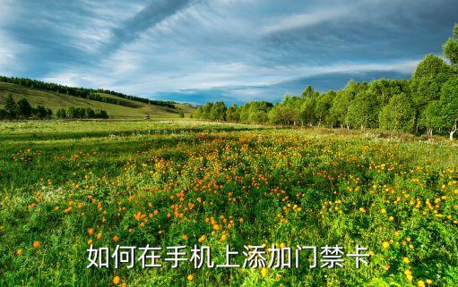 如何在手機上添加門禁卡