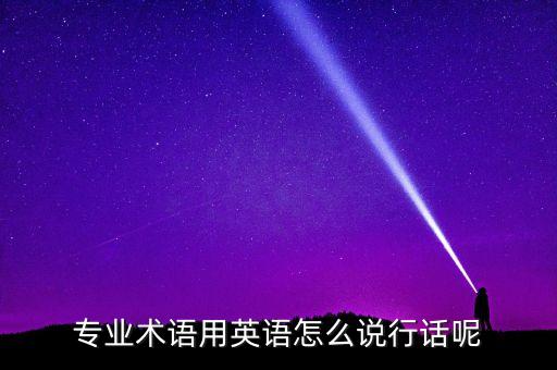 專業(yè)術(shù)語用英語怎么說行話呢
