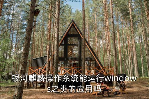 銀河麒麟操作系統(tǒng)能運行windows之類的應(yīng)用嗎