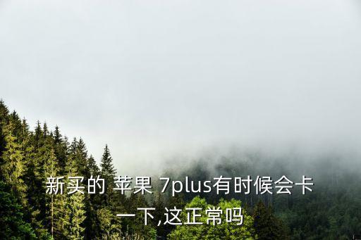 新買的 蘋果 7plus有時候會卡一下,這正常嗎