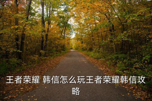 王者榮耀 韓信怎么玩王者榮耀韓信攻略