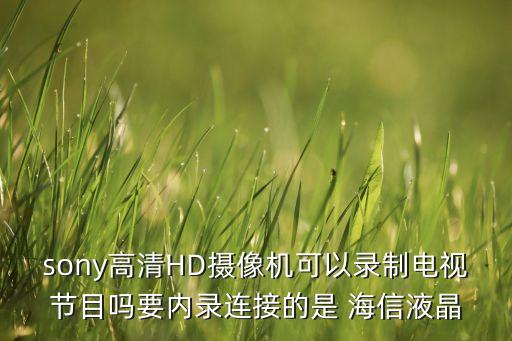 sony高清HD攝像機(jī)可以錄制電視節(jié)目嗎要內(nèi)錄連接的是 海信液晶