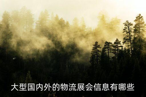 大型國內(nèi)外的物流展會信息有哪些