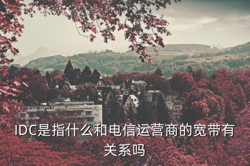 IDC是指什么和電信運營商的寬帶有關(guān)系嗎