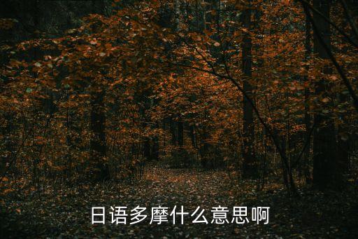 日語(yǔ)多摩什么意思啊