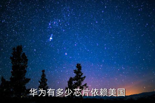 華為有多少芯片依賴美國