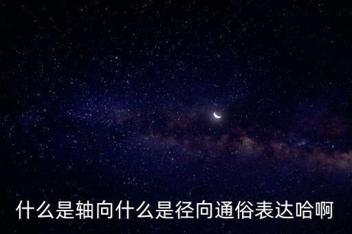 徑向和軸向示意圖，軸向和徑向
