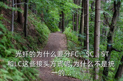  光纖的為什么要分FC、SC、ST和LC這些接頭方式呢,為什么不是統(tǒng)一的...