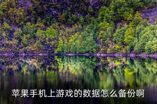 蘋果手機(jī)上游戲的數(shù)據(jù)怎么備份啊