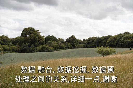  數(shù)據(jù) 融合, 數(shù)據(jù)挖掘, 數(shù)據(jù)預(yù)處理之間的關(guān)系,詳細(xì)一點(diǎn),謝謝