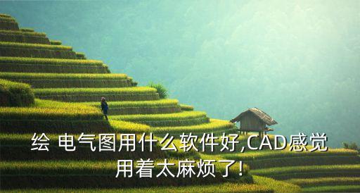 繪 電氣圖用什么軟件好,CAD感覺用著太麻煩了!