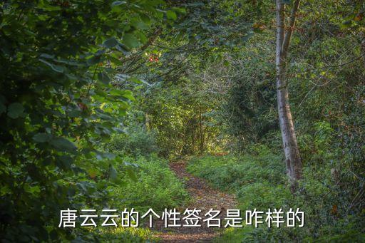 唐云云的個性簽名是咋樣的