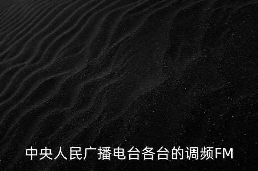 中央人民廣播電臺(tái)各臺(tái)的調(diào)頻FM