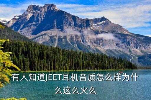 jeet，有人知道JEET耳機(jī)音質(zhì)怎么樣為什么這么火么