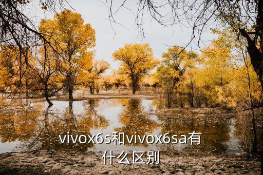 vivox6s和vivox6sa有什么區(qū)別