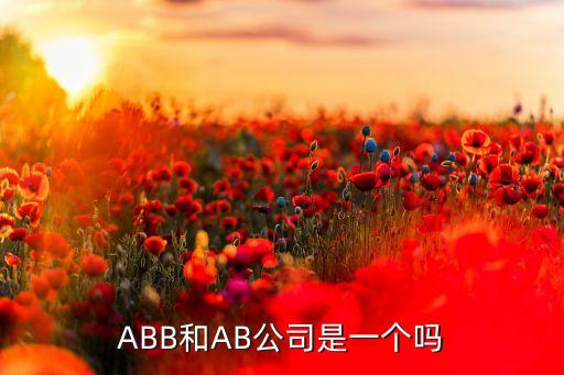 ABB和AB公司是一個(gè)嗎