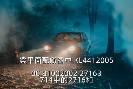 梁平面配筋圖中 KL441200500 81002002 27163714中的2716和