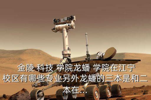  金陵 科技 學院龍蟠 學院在江寧校區(qū)有哪些專業(yè)另外龍蟠的三本是和二本在...
