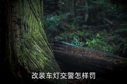 汽車改燈，改裝車燈交警怎樣罰