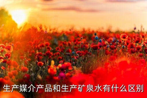 生產(chǎn)媒介產(chǎn)品和生產(chǎn)礦泉水有什么區(qū)別
