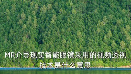 MR介導現(xiàn)實智能眼鏡采用的視頻透視技術(shù)是什么意思