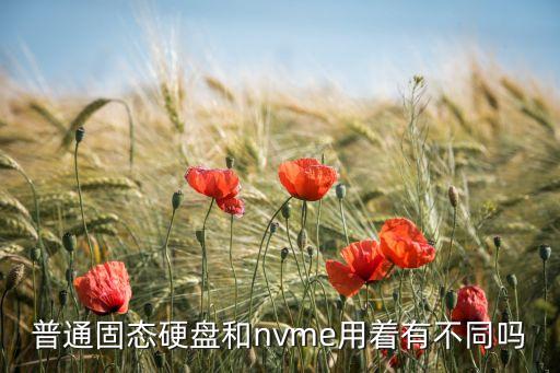 普通固態(tài)硬盤和nvme用著有不同嗎