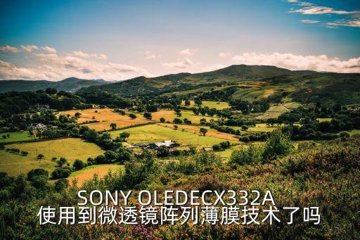 微透鏡陣列，SONY OLEDECX332A 使用到微透鏡陣列薄膜技術(shù)了嗎