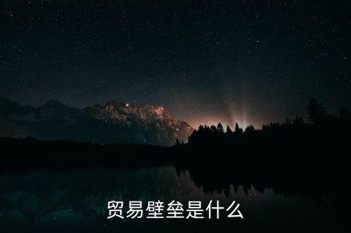 貿(mào)易壁壘是什么
