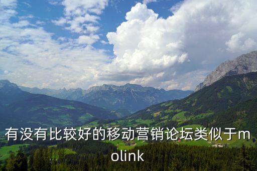 有沒(méi)有比較好的移動(dòng)營(yíng)銷論壇類似于molink