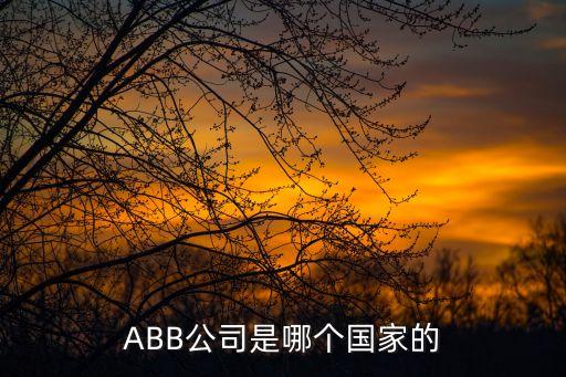 ABB公司是哪個(gè)國(guó)家的
