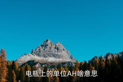 電瓶上的單位AH啥意思