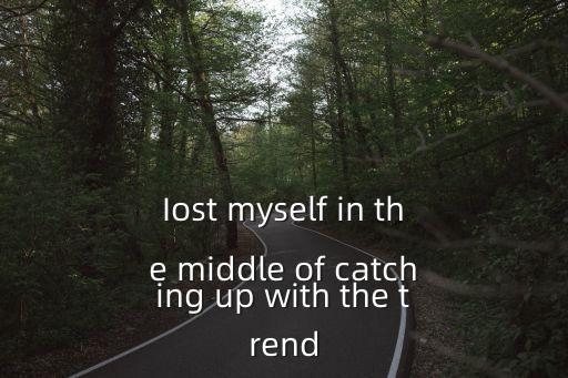 Iost myself in the middle of catching up with the trend