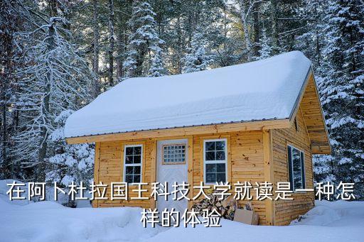 在阿卜杜拉國王科技大學就讀是一種怎樣的體驗