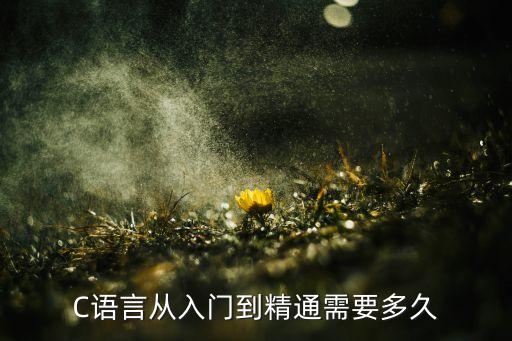 c語(yǔ)言從入門到精通，C語(yǔ)言如何入門到精通