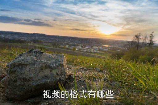 視頻的格式有哪些