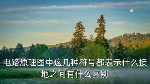電路原理圖中這幾種符號都表示什么接地之間有什么區(qū)別