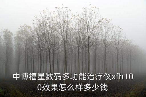 中博福星數(shù)碼多功能治療儀xfh100效果怎么樣多少錢