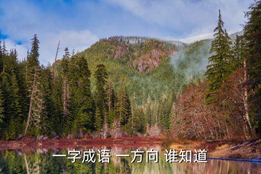 一字成語 一方向 誰知道