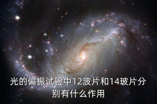 波片，光的偏振實驗中波片作用