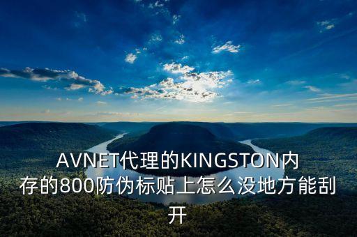 avnet，我買了一根金士頓的內存條壞了上面寫了AVNET字是那一家