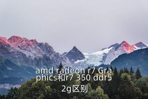 amd radeon r7 Graphics和r7 350 ddr5 2g區(qū)別