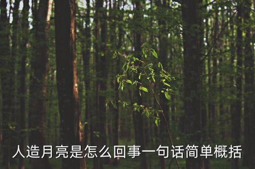 人造月亮是怎么回事一句話簡(jiǎn)單概括