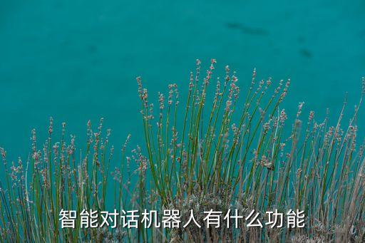 智能對話機(jī)器人有什么功能