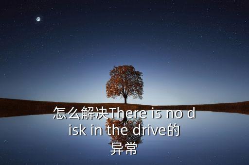 怎么解決There is no disk in the drive的異常
