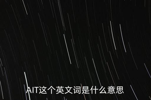 AIT這個(gè)英文詞是什么意思