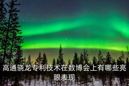 高通驍龍專利技術(shù)在數(shù)博會(huì)上有哪些亮眼表現(xiàn)