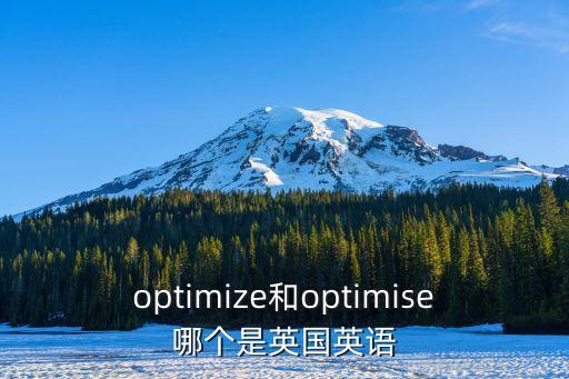 optimize和optimise哪個是英國英語